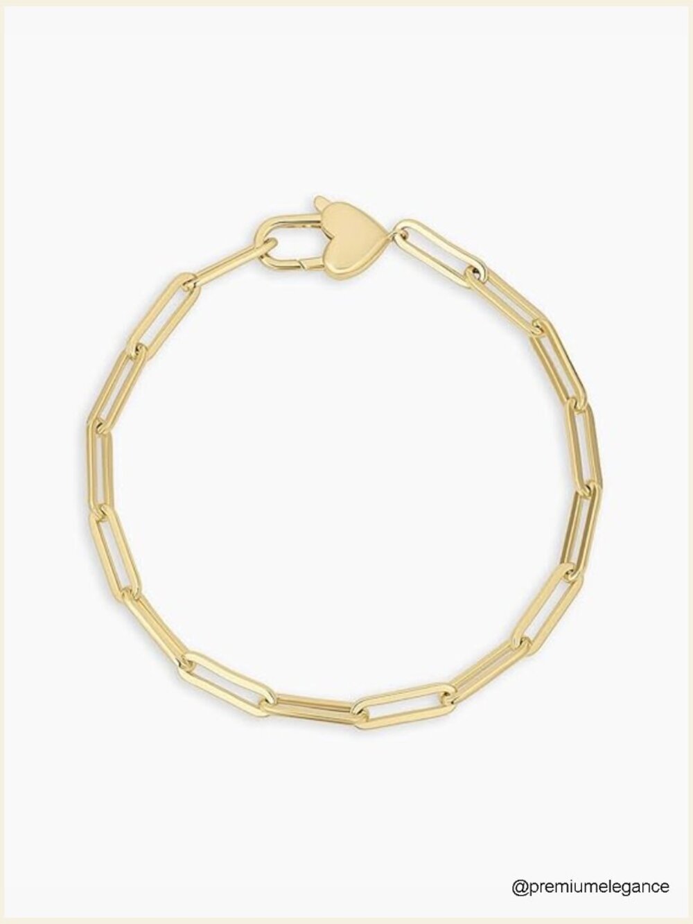 Heart Padlock Closure 18k Gold Plated Bangle Bracelet